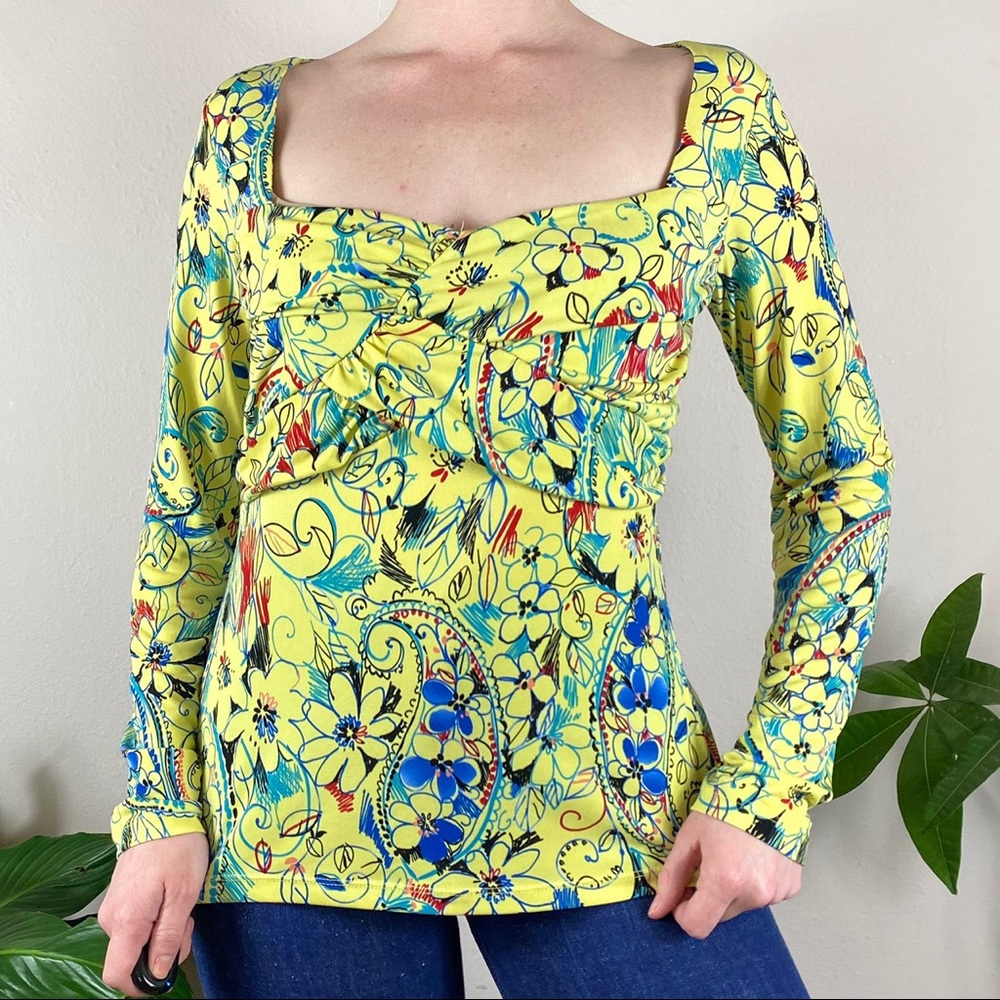 Funk Vibrant Abstract Y2K Top